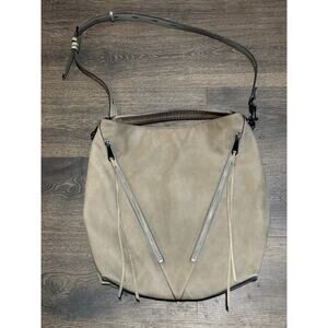 Rebecca Minkoff - Women’s Shoulder Handbag - Beige Suede Bag